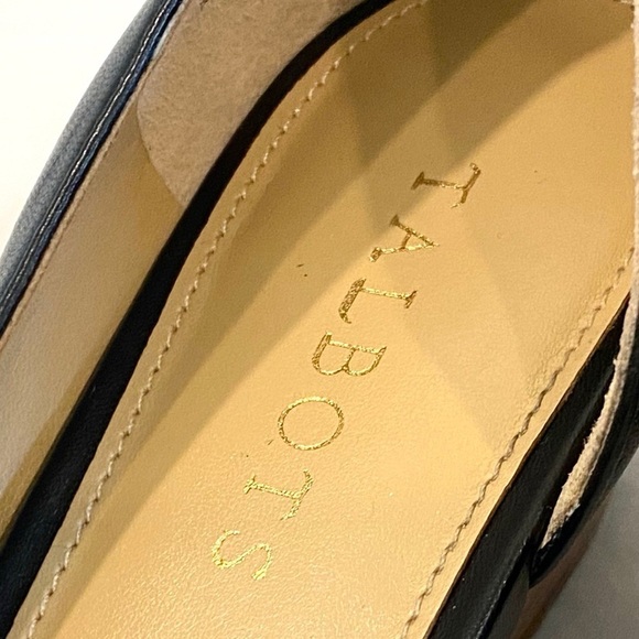 Talbots Laney D'Orsay Wedge Black Knot Shoes Career Office Size 7.5 - Picture 12 of 14